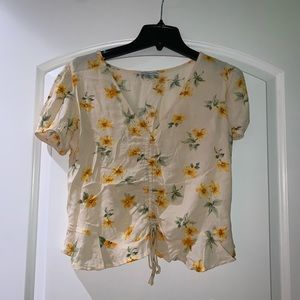 American Eagle floral shirt